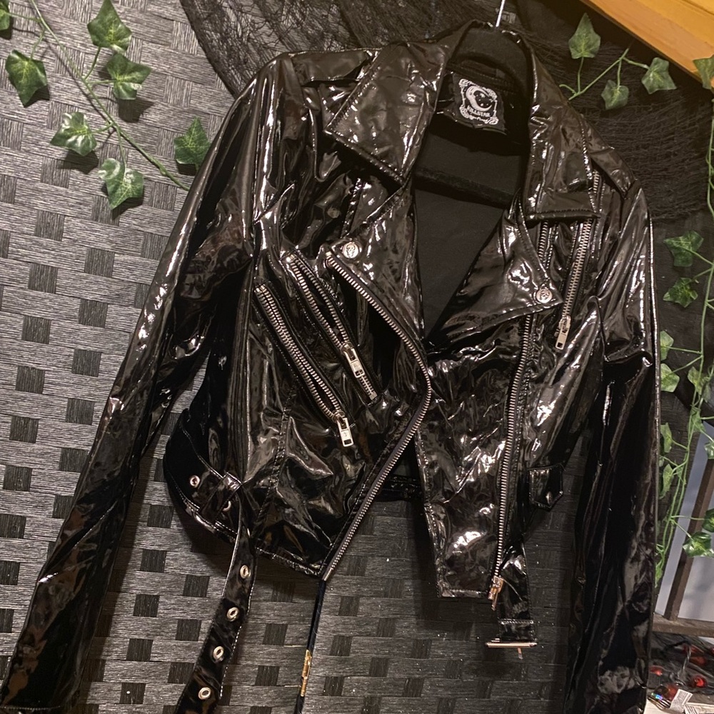 KILLSTAR EXENE GLOSS BIKER JACKET